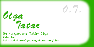 olga tatar business card