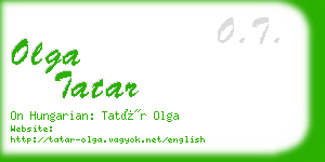 olga tatar business card